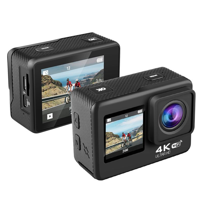 4K Action Waterproof HD Dual Screen Wifi Remote Control Outdoor Shooting Cycling Skiing Underwater Camera_voghion.com