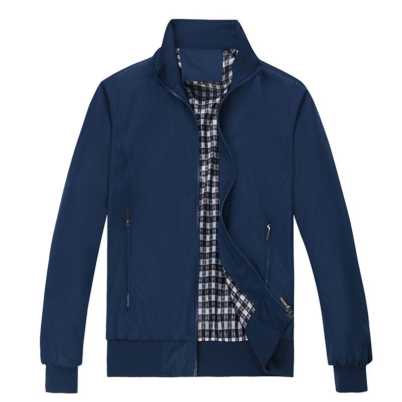0419 Spring And Autumn Jacket Men's Trench Coat Casual Sports Loose Stand Collar_voghion.com