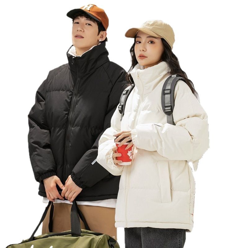 Giacca da uomo, marchio alla moda, cappotto spesso, collo alto invernale, foderato in pile, capospalla caldo, impermeabile, per coppie_voghion.com