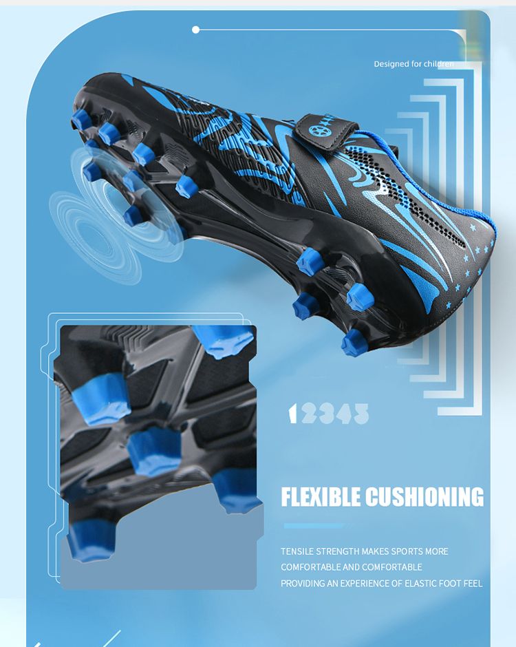 Scarpe da calcio chiodate lunghe e corte di alta qualità per bambini, nuove e consigliate, taglia 30-38_voghion.com