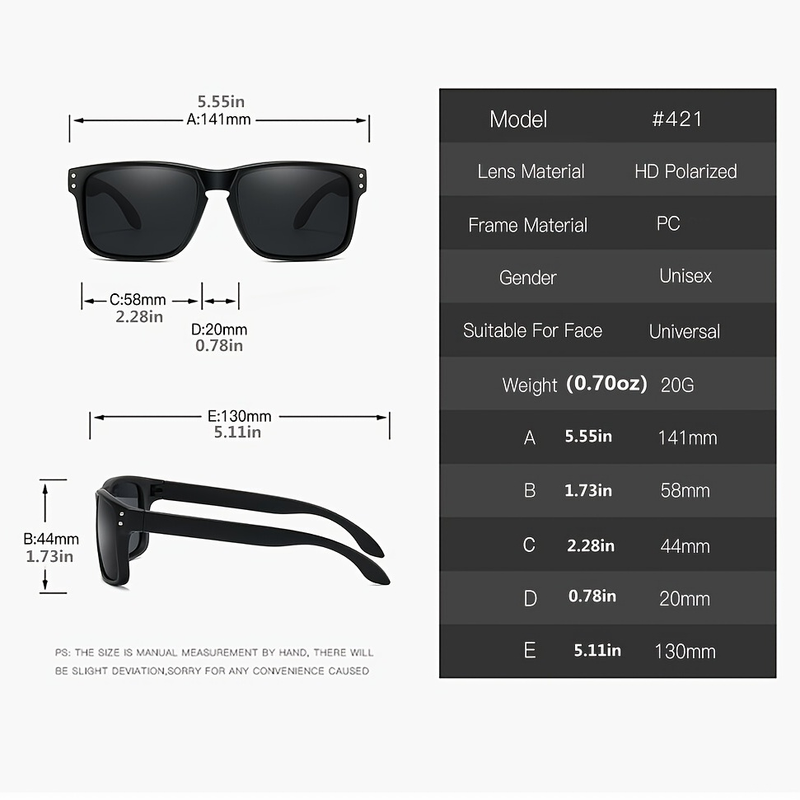 Polarisierte Sonnenbrille für Herren, für Outdoor-Sport, Radfahren, Fahrer, Fahren, Angeln, UV400_voghion.com