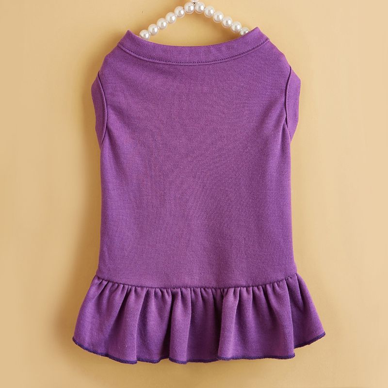 2025 Teddy Cat Dog Mini Sleeveless Solid Color Pet Puppy Dress Breathable Summer Outfit_voghion.com