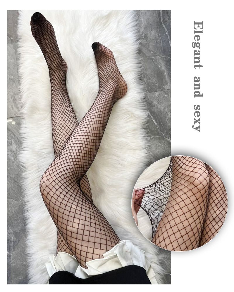 Unisex jk netzstrümpfe schwarz mesh auge strümpfe ausgehöhlt sexy heißer abnehmen lange_voghion.com