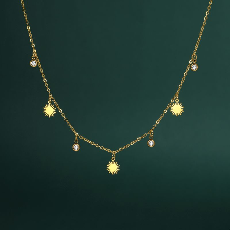 Colliers à cercles irréguliers Skyrim pour femmes Collier multi-pendentifs en acier inoxydable Collier ras du cou Tendance de la mode ige minimaliste Gi_voghion.com