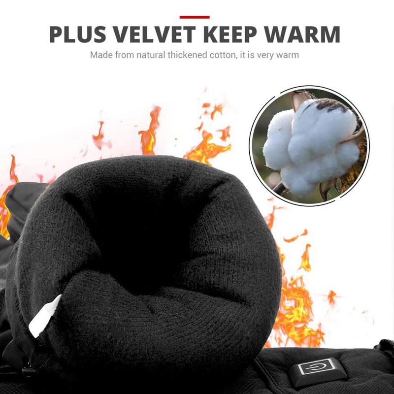 Cycling Gloves Riding Electric Heating Gloves Warm Windproof Waterproof Ski Heating Gloves Touch Screen Thickened_voghion.com