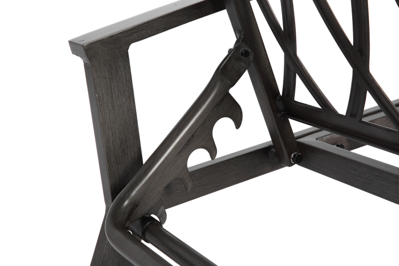 Chaise longue de patio avec coussin en coton, inclinable, réglable et antirouille, en aluminium, pour piscine, coussin bleu imperméable (1 pièce)_voghion.com