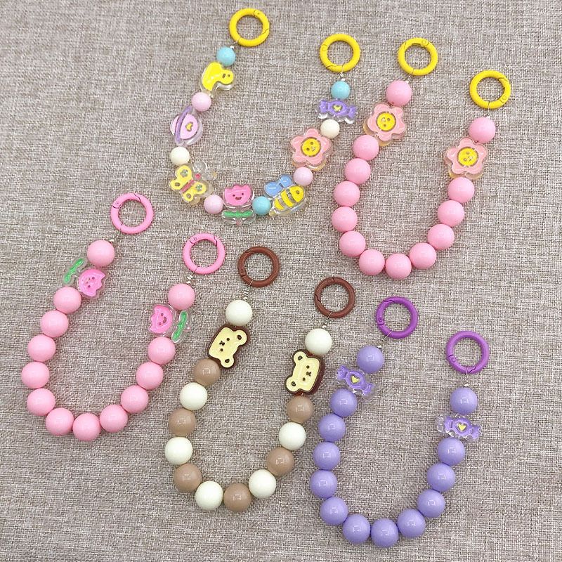 Accessori per gioielli fai da te con manipolo a goccia di olio color caramella, catena anti-camminamento con perline fatta a mano_voghion.com