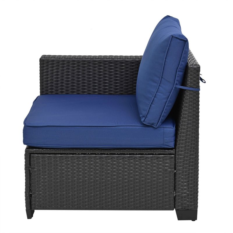 10 Piece PE Rattan Patio Furniture Set, Sectional Sofa Set, Outdoor Patio Furniture Set With Cushions & Tempered Glass Coffee Table_voghion.com