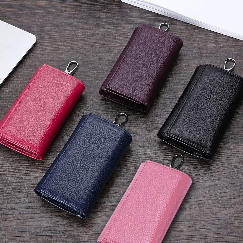 Genuine Leather Key Wallet For Men And Women, Multifunctional 70% Off Top Layer Cowhide Keychain Wallet, Fashionable_voghion.com