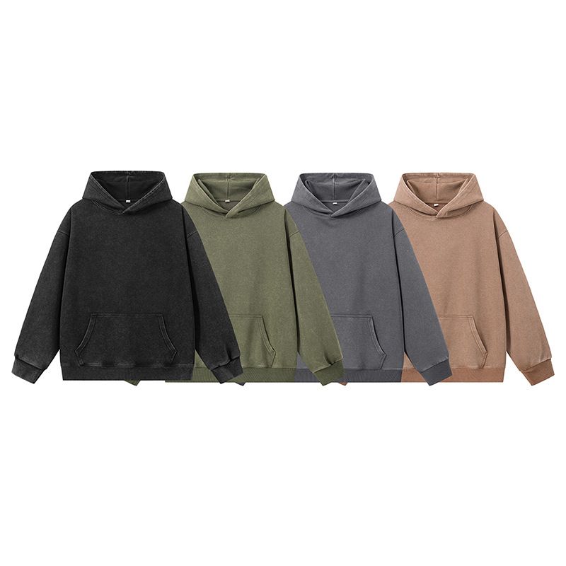 Vintage-Unisex-Hoodie im Used-Look – 330 g/m² Baumwollmischung im Used-Look | Oversized-Streetwear mit Wachsfärbeeffekt_voghion.com