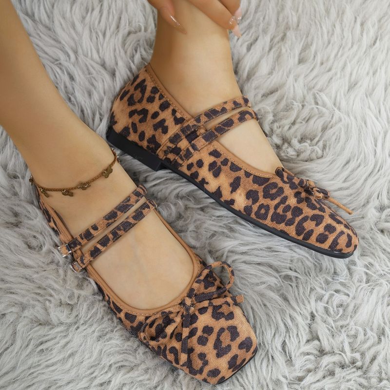 863 Huidong Yixin Da 50 Pairs Leopard Print 2025 Autumn Winter New Ballet Flat Single Shoes_voghion.com