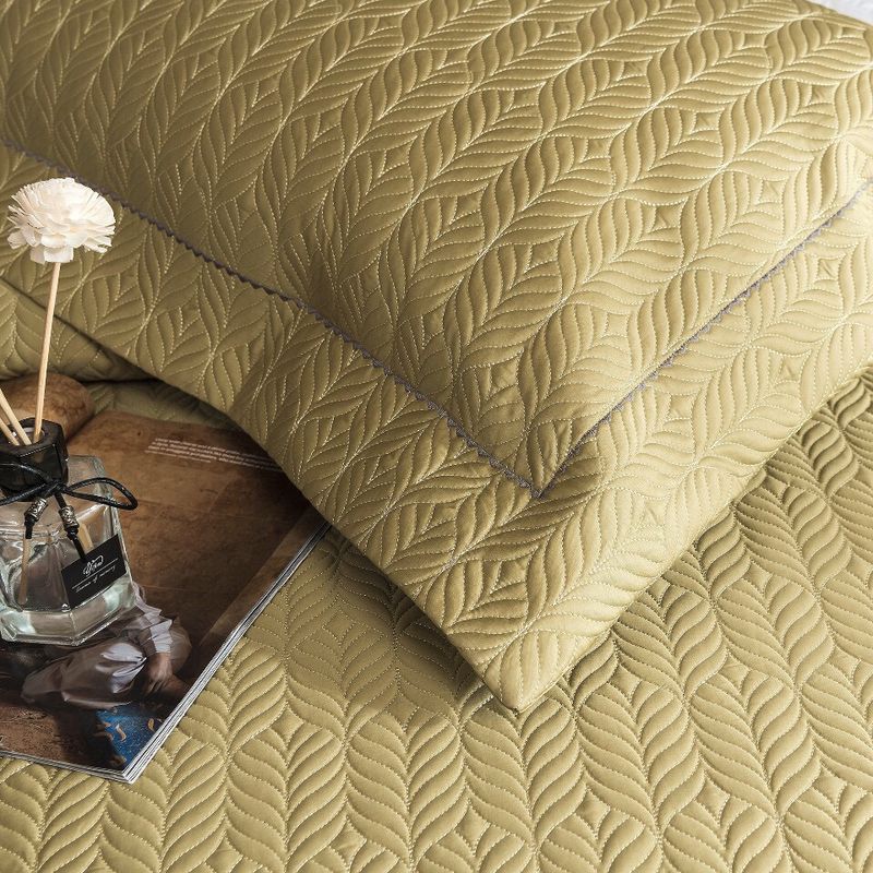 Copriletto in cotone di alta qualità, 100 pezzi, set da tre pezzi, trapuntato in cotone a fibra lunga, lenzuolo trapuntato in puro cotone, trapuntato da 1,8 m._voghion.com