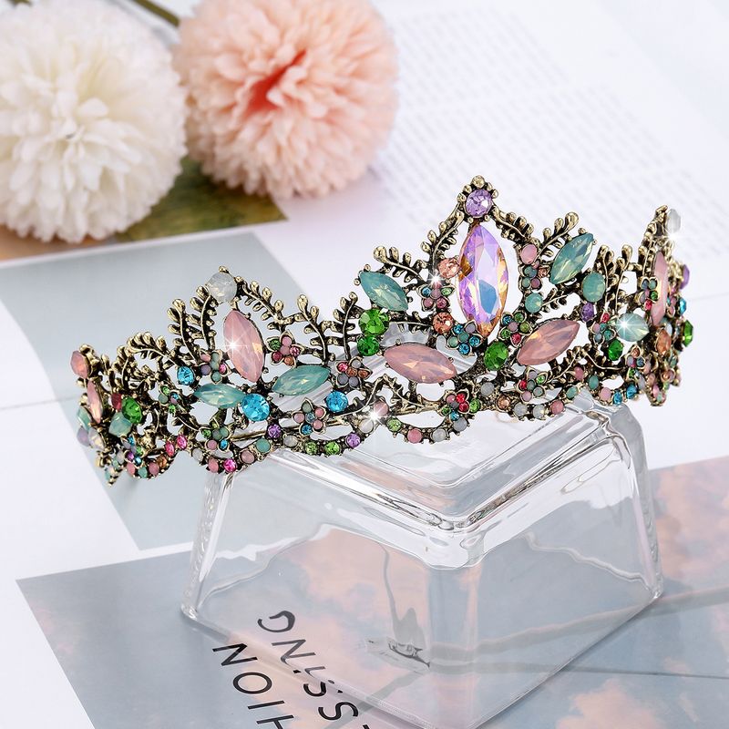Neue High-End-Luxus Kristall Braut Kopfschmuck Legierung Krone Hochzeit Haar Zubehör Bankett Abend Haar Krone_voghion.com