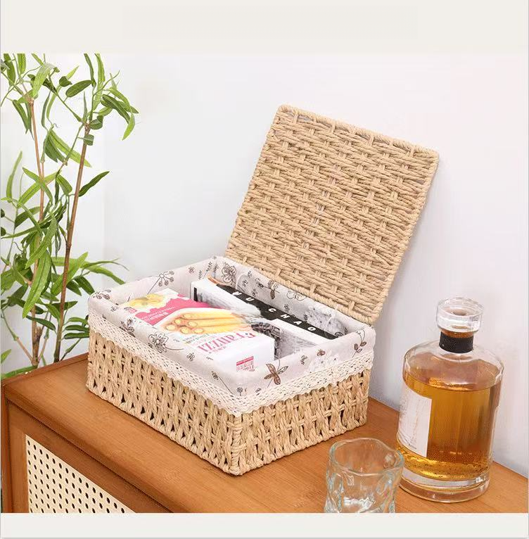 Storage Box, Desktop Cosmetics, Snacks, Miscellaneous Items, Coffee Table, Toys, Keys, Woven Storage, Living Room_voghion.com