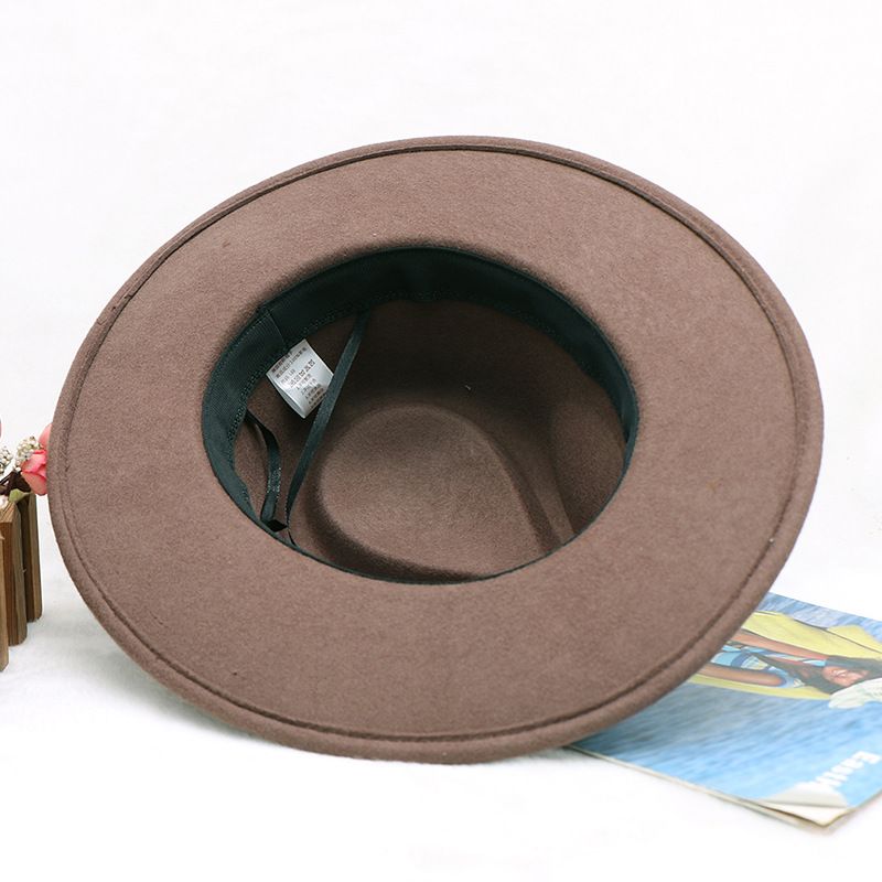 Pánský vlněný plstěný jazzový klobouk, podzimně-zimní vintage britský vlněný klobouk, podzimně-zimní plstěný klobouk_voghion.com