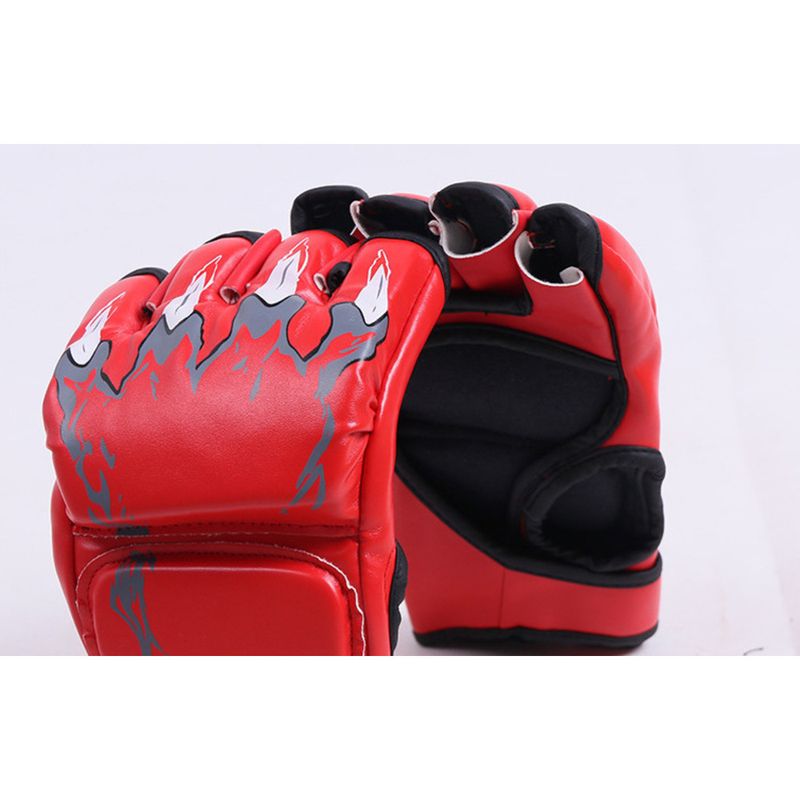 Sanda Boxen Kampftraining Praktischer Wettkampf MMA Vergrößerte und Verdickte Langlebige Fitnesshandschuhe Auslaufsichere Finger_voghion.com