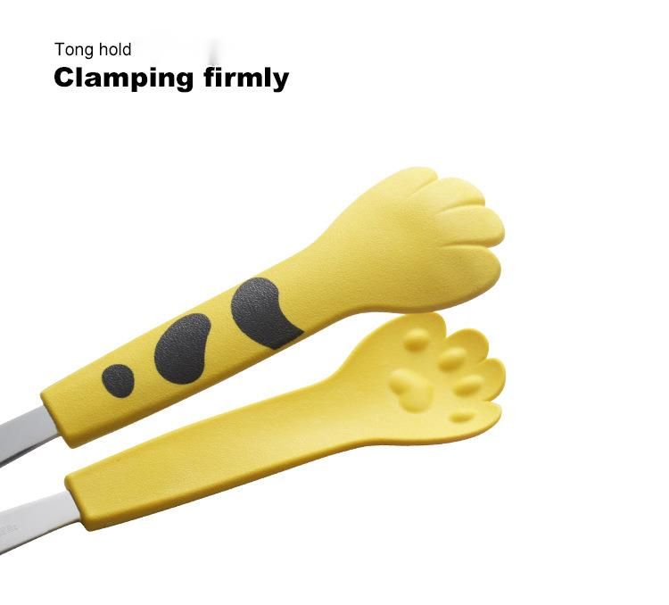 Kreative Zange in Form einer Katzenpfote für Lebensmittel, Grillbrot, hitzebeständiger Edelstahl, Zitronenscheiben_voghion.com