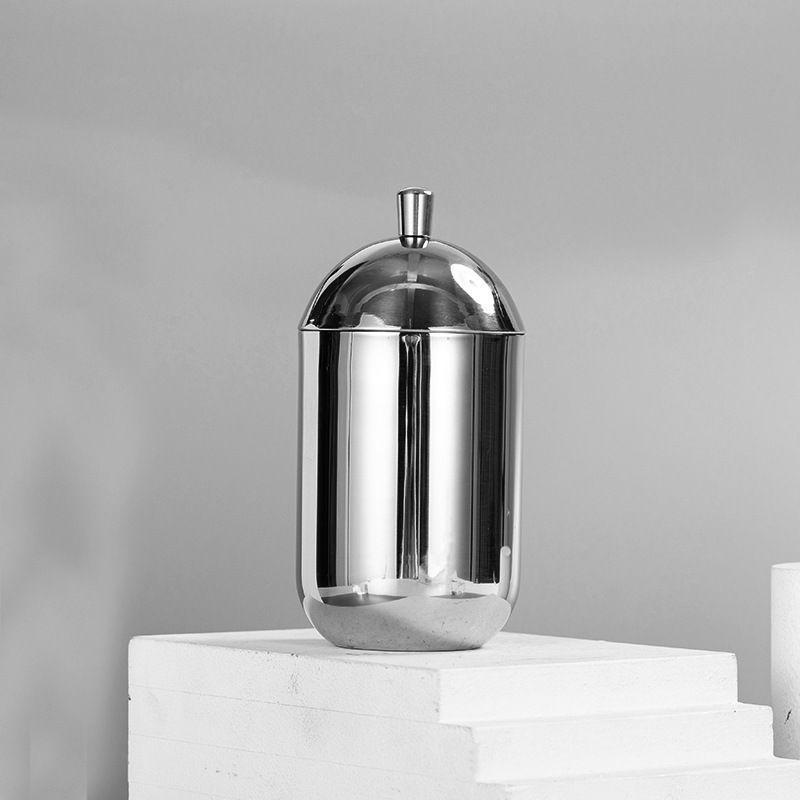 Stainless Steel Canister Jars with Lid Small Cylinder Storage Containers for Tea Sugar Coffee Beans Candy Snack and More_voghion.com