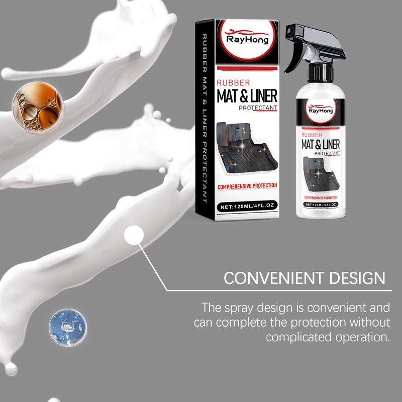 Rayhong Automotive Rubber Mat Protectant Automotive Interior Ceiling Floor Mat Degreaser Multi-Functional Foam Cleaner_voghion.com