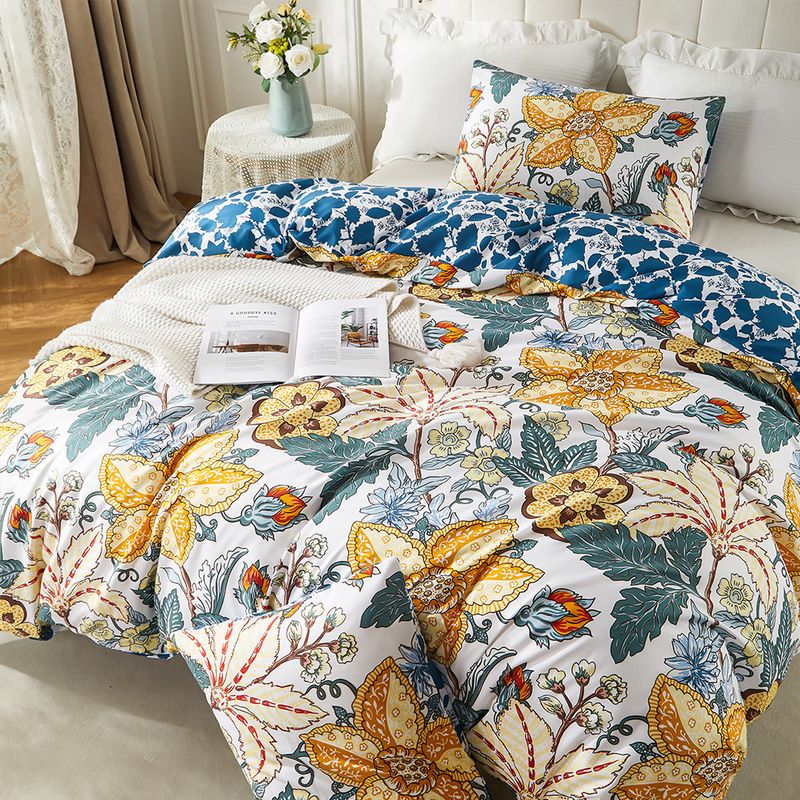Bedding Duvet Cover Luxurious Colorful Paisley Quilt Cover Bedding Set In Soft Polyester_voghion.com