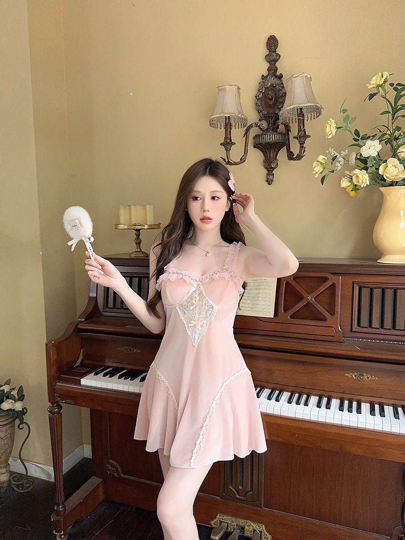Pigiama in velluto dorato, nuova collezione autunno e inverno da donna, gonna appesa, set di vestaglia da notte, celebrità di Internet,_voghion.com