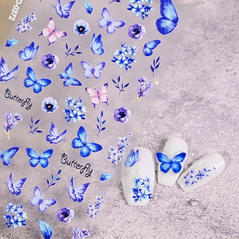 Decalcomanie per unghie con rose in rilievo 5D e fiori colorati - Decorazione per nail art stereo 3D per ragazze_voghion.com