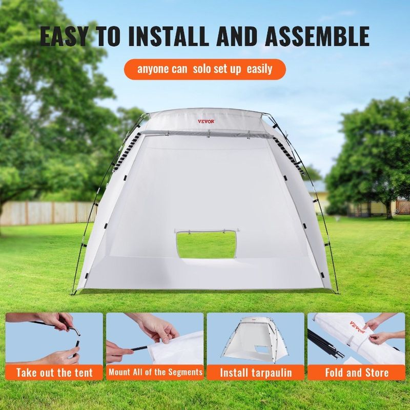 Paint Floor Painting Paint Station DIY Portable Mesh Builtin Booth With Furniture For Tent Tool Larger Hobby Spray Tent Screen_voghion.com