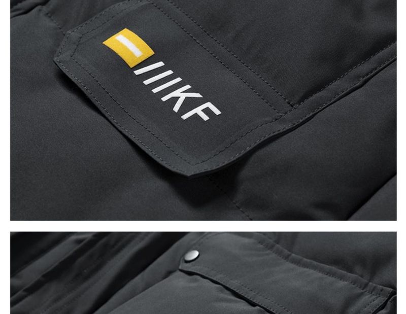 Unisex Vintage Pony Print Hooded Winter Coat - Thickened Polyester Fleece Jacket With Retro Streetwear Style (Black, Ivory White)_voghion.com