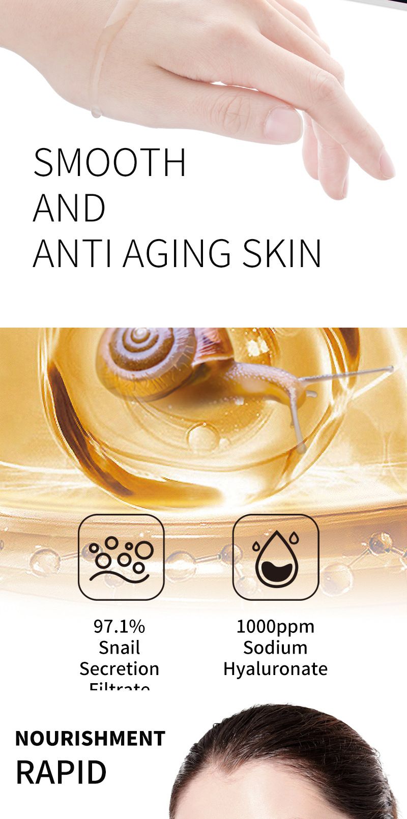 Serum Collagen Snail Face Essence Original Solution spendet Feuchtigkeit und hellt den Hautton auf_voghion.com