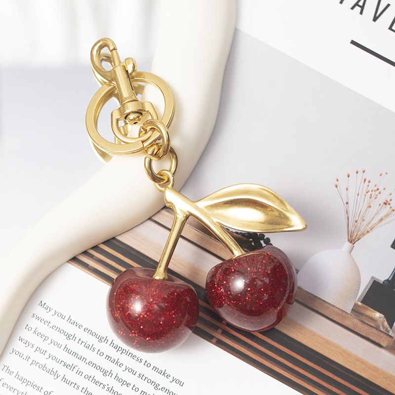Cherry High-End Decoration Backpack New Pendant Black Keychain Replacement Bag Charm_voghion.com
