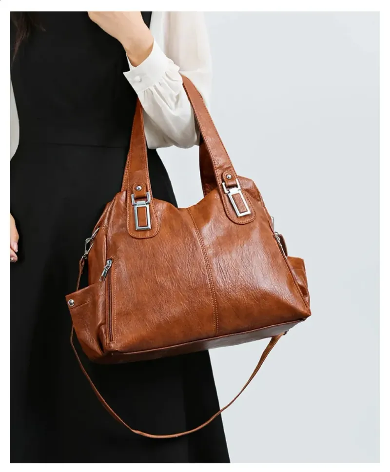 Borsa a tracolla Ious Messenger Bag di alta qualità, grande capacità, con cerniera a doppio strato 240927_voghion.com