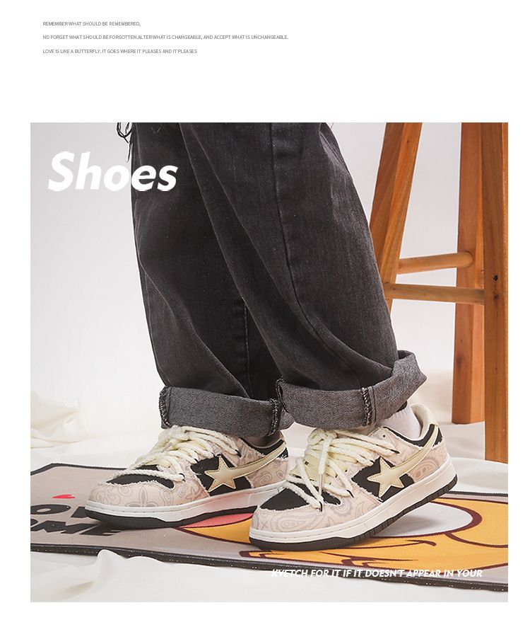 Nieuwe China-Chic Kleine Ster Liefhebbers Mannen en Vrouwen Skateboarden Sh Canvas Dubbele Sh Touwen Veelzijdige Koreaanse Student_voghion.com