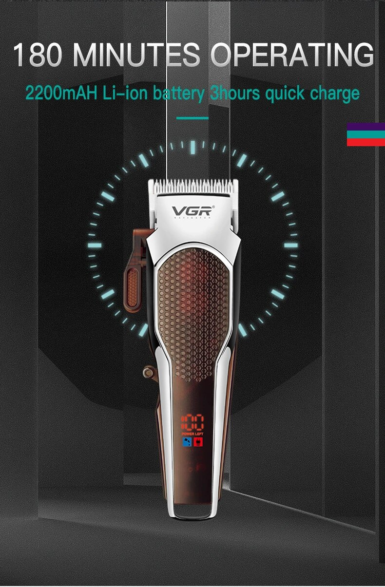 Corded Cordless Professional Hair Clipper For Men Hair Trimmer Rechargeable Hair Cutting Machine Electric Haircut Salon_voghion.com