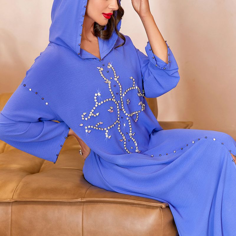 Women's Clothing Hand stitched solid color dress with hat_voghion.com