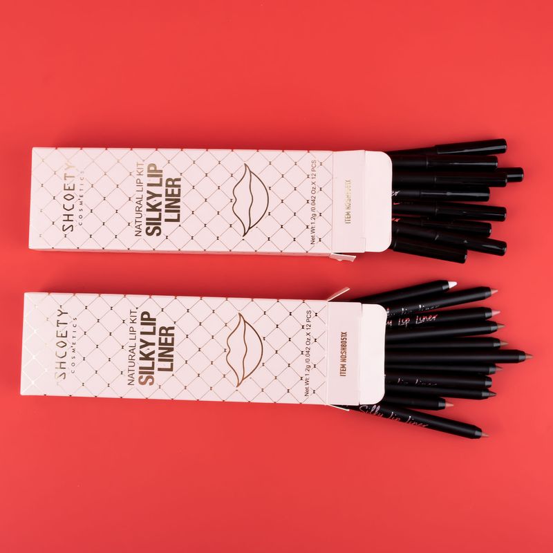 SHCOETY 12-Color Matte Waterproof Lip Liner Pencils - Nude Lip Contour Kit With Sharpener, Long-Lasting Smudge-Proof Lip Definer_voghion.com