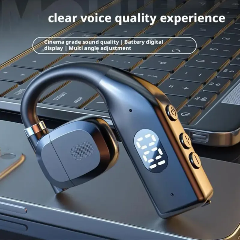 Single Earphones Long Standby Business Headphones Mono Headset Outdoor Call Bluetooth Wireless Earbuds For Left Right Ears_voghion.com