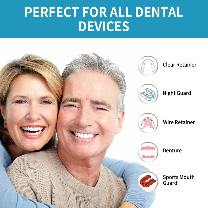 Denture cleaner for oral hygiene care, refreshing breath, removing tartar stains, and whitening dentures 2024_voghion.com