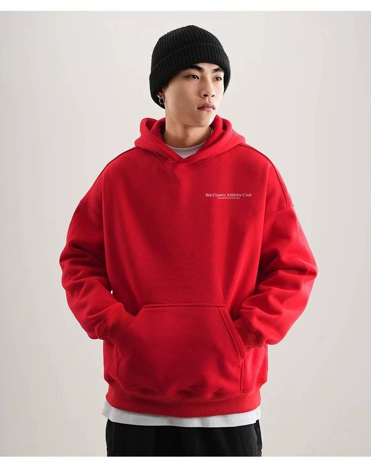 Felpa con cappuccio DragonRed di tendenza nazionale da uomo Felpa con cappuccio in cotone pesante autunno e inverno per uomo e donna Ins Trend_voghion.com