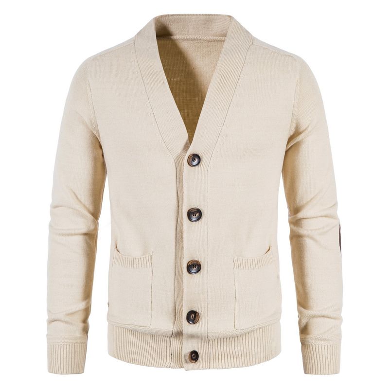 Men's Clothing Cardigan Sweater Sweater Sleeves Stitched Thick Men's Sweater_voghion.com