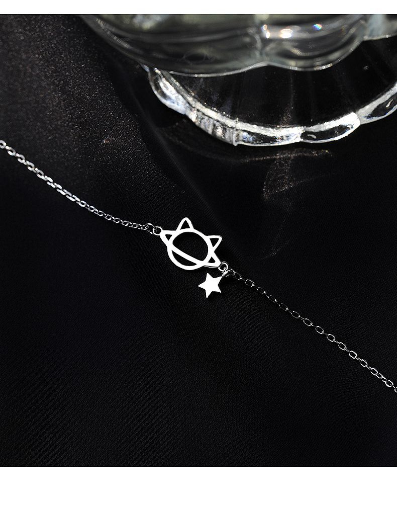 S Pure Silver Meow Planet Cat 2021 Nuovo semplice braccialetto di design di nicchia leggero lusso migliore amico studente_voghion.com