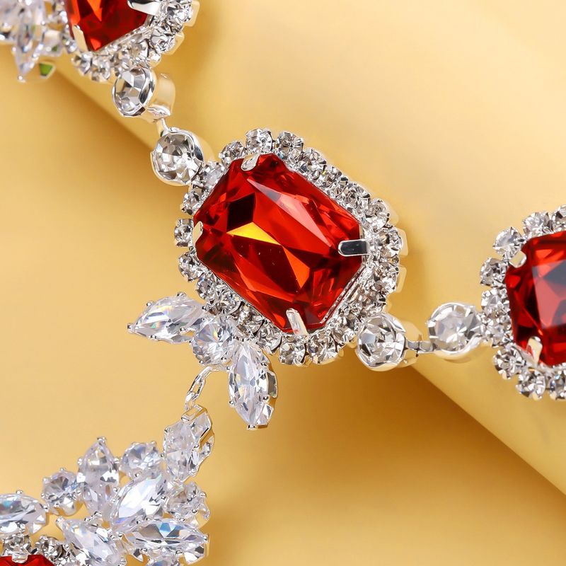 Nuovo set di gioielli con collana e orecchini pendenti quadrati di alta qualità, accessori da passerella_voghion.com