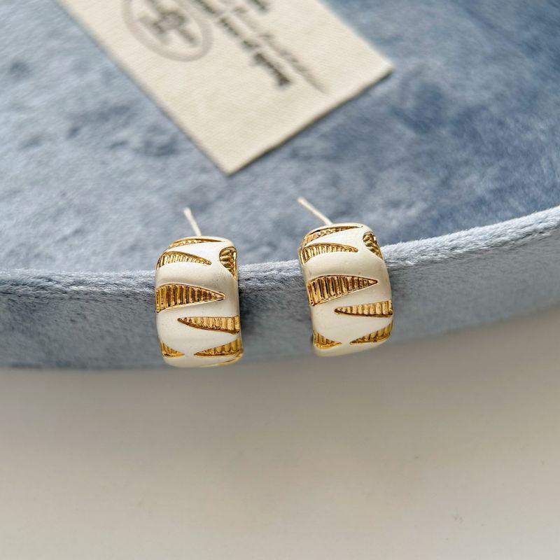 Orecchini da donna semplici, placcati in oro, leggeri e lussuosi, in argento e oro, personalizzati, versatili e bicolore, di alta qualità._voghion.com