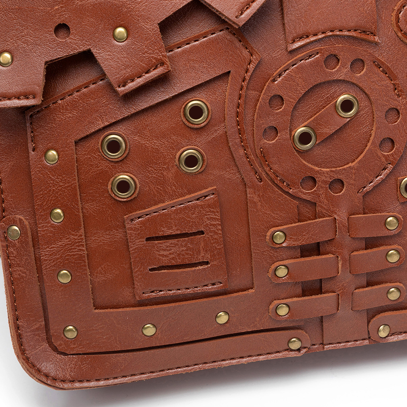 Steampunk Retro Gear Backpack Women's Schoolbag Shoulder Crossbody Bag_voghion.com