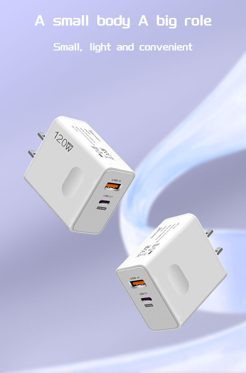 120 W superschnelles Flash-Telefonladegerät nach britischem Standard, geeignet für Apple 15 Huawei Xiaomi Ladekopf_voghion.com