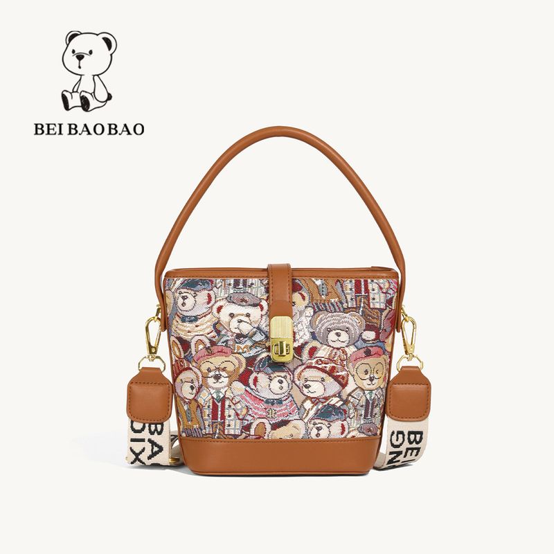 Beibao Large Capacity Bucket Niche Design Handbag Versatile Women's Single Shoulder Crossbody Bag_voghion.com