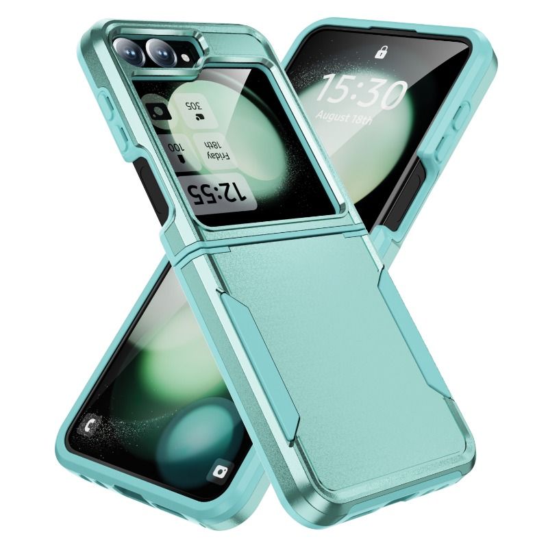 Elektroplatéiert Plastik Hard Shell Telefon Case fir Samsung Galaxy Z Flip 6 5 4 Flip6 Flip5 Flip4 Fall Präventioun Shockproof_voghion.com