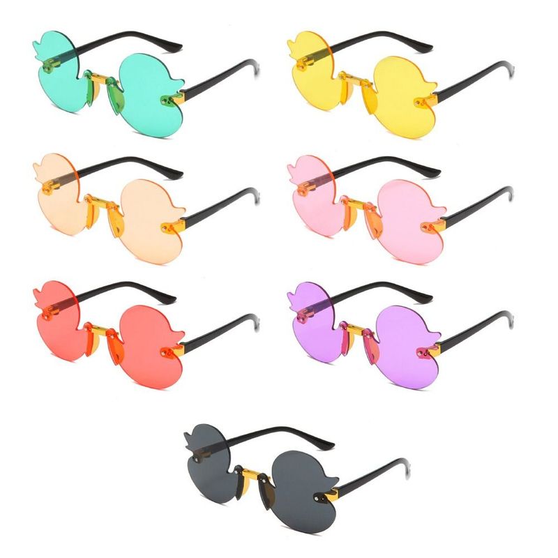 Occhiali da sole alla moda per bambini con protezione UV400, occhiali da sole alla moda colorati a forma di anatra, occhiali da sole per bambini_voghion.com