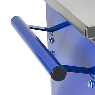 4 Drawers Multifunctional Tool Cart With Wheels,Metal Rolling Tool Cart Storage For Garage Workshop Warehouse Repair Shop--With Stainless Steel Roof- BLACK&BLUE_voghion.com