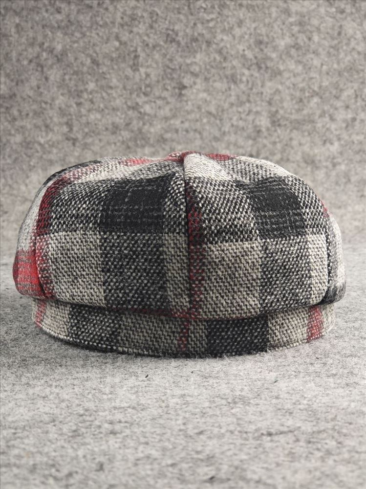 Offre spéciale 2024 printemps automne et hiver casquettes gavroche hommes femmes motif à carreaux béret en laine papa feutre lierre casquette homme grande taille octogonale_voghion.com