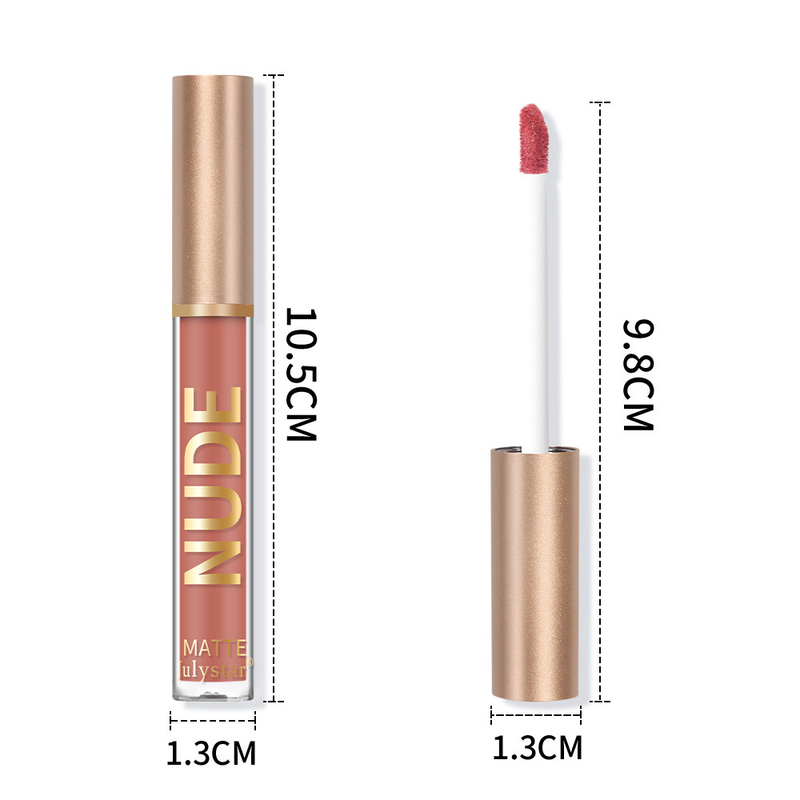 Makeup matte velvet, fading gloss, natural and long-lasting three-dimensional, non stick to cup lip gloss lipstick_voghion.com